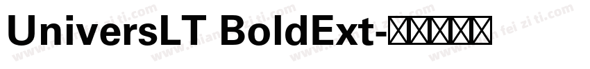 UniversLT BoldExt字体转换